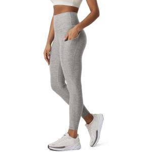 image:imageODODOS Womens High Waisted Yoga Leggings with Pockets Tummy Control Non See Through Workout Athletic Running Yoga PantsSilver Heather