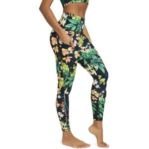 image:imageODODOS Womens High Waisted Yoga Leggings with Pockets Tummy Control Non See Through Workout Athletic Running Yoga PantsTropical Flower