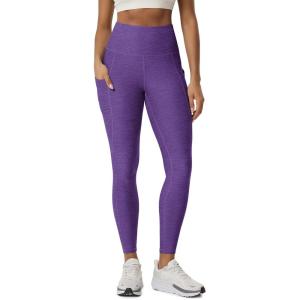image:imageODODOS Womens High Waisted Yoga Leggings with Pockets Tummy Control Non See Through Workout Athletic Running Yoga PantsUltra Violet Heather
