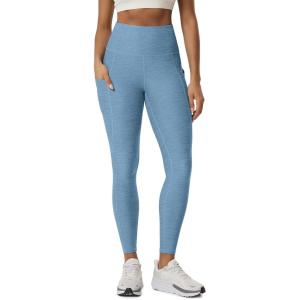 image:imageODODOS Womens High Waisted Yoga Leggings with Pockets Tummy Control Non See Through Workout Athletic Running Yoga PantsWashed Denim Heather