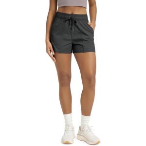 image:imageODODOS Womens Lightweight Ripstop Athletic Shorts 35  High Waisted QuickDry Workout Running Shorts with PocketsBlack