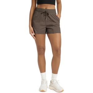 image:imageODODOS Womens Lightweight Ripstop Athletic Shorts 35  High Waisted QuickDry Workout Running Shorts with PocketsDark Brown