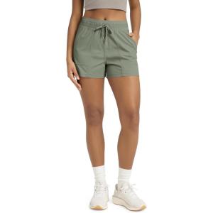 image:imageODODOS Womens Lightweight Ripstop Athletic Shorts 35  High Waisted QuickDry Workout Running Shorts with PocketsSeagrass