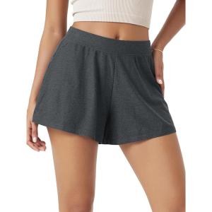 image:imageODODOS Womens Lounge Shorts  Ultra Soft odSTRATUM Tech Comfy Sleep Bottoms Breathable Relaxed Casual ShortsCharcoal Heather