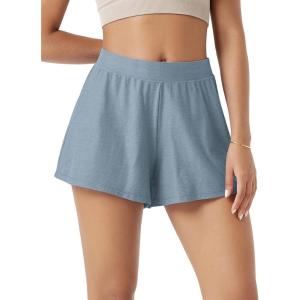 image:imageODODOS Womens Lounge Shorts  Ultra Soft odSTRATUM Tech Comfy Sleep Bottoms Breathable Relaxed Casual ShortsDusty Blue Heather