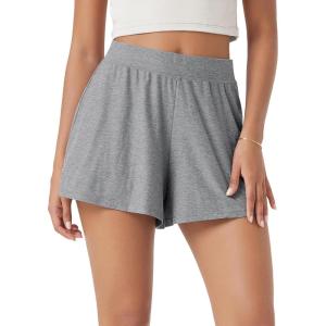 image:imageODODOS Womens Lounge Shorts  Ultra Soft odSTRATUM Tech Comfy Sleep Bottoms Breathable Relaxed Casual ShortsGrey Heather