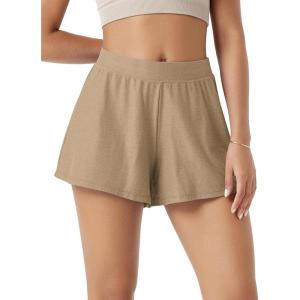 image:imageODODOS Womens Lounge Shorts  Ultra Soft odSTRATUM Tech Comfy Sleep Bottoms Breathable Relaxed Casual ShortsKhaki Heather