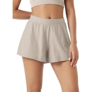 image:imageODODOS Womens Lounge Shorts  Ultra Soft odSTRATUM Tech Comfy Sleep Bottoms Breathable Relaxed Casual ShortsMocha Heather
