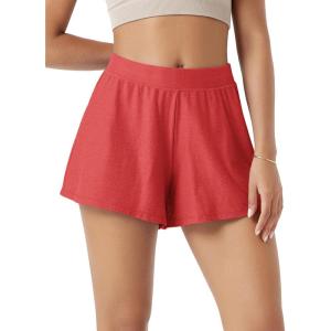 image:imageODODOS Womens Lounge Shorts  Ultra Soft odSTRATUM Tech Comfy Sleep Bottoms Breathable Relaxed Casual ShortsRed Heather
