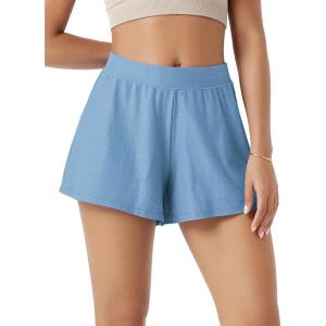 image:imageODODOS Womens Lounge Shorts  Ultra Soft odSTRATUM Tech Comfy Sleep Bottoms Breathable Relaxed Casual ShortsWashed Denim Heather