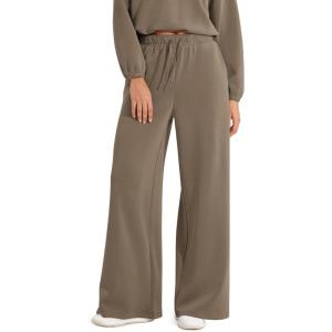 image:imageODODOS Womens Modal Soft Extra Wide Leg Pants with Pockets Drawstring High Waist PullOn Casual PantsEspresso
