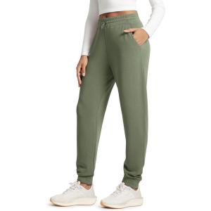 image:imageODODOS Womens Modal Soft Jogger Pants with Pockets Adjustable Shockcord High Waist Sweatpants Casual Lounge PantsDark Sage