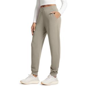 image:imageODODOS Womens Modal Soft Jogger Pants with Pockets Adjustable Shockcord High Waist Sweatpants Casual Lounge PantsKhaki