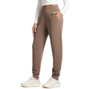 image:imageODODOS Womens Modal Soft Jogger Pants with Pockets Adjustable Shockcord High Waist Sweatpants Casual Lounge PantsNutria