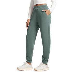 image:imageODODOS Womens Modal Soft Jogger Pants with Pockets Adjustable Shockcord High Waist Sweatpants Casual Lounge PantsSlate Green