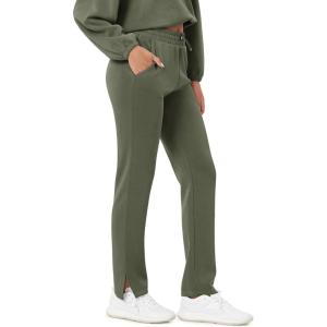 image:imageODODOS Womens Modal Soft SplitHem High Waist Pants with Pockets Adjustable Shockcord Casual Lounge PantsDark Sage