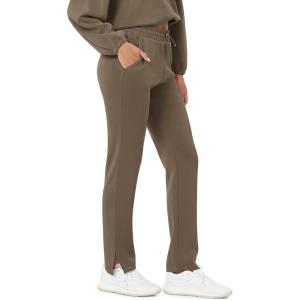 image:imageODODOS Womens Modal Soft SplitHem High Waist Pants with Pockets Adjustable Shockcord Casual Lounge PantsEspresso