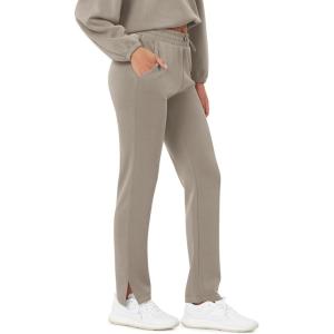image:imageODODOS Womens Modal Soft SplitHem High Waist Pants with Pockets Adjustable Shockcord Casual Lounge PantsKhaki