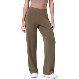 image:imageODODOS Womens Modal Soft Wide Leg Pants Elastic High Waist Casual Lounge Relaxed Pants with Pockets  27 29  31 InseamEspresso
