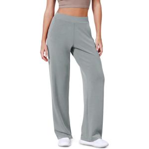 image:imageODODOS Womens Modal Soft Wide Leg Pants Elastic High Waist Casual Lounge Relaxed Pants with Pockets  27 29  31 InseamGrey Blue