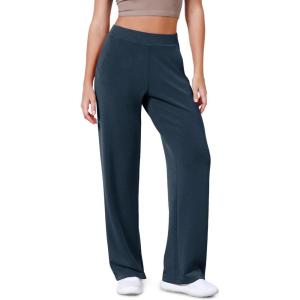 image:imageODODOS Womens Modal Soft Wide Leg Pants Elastic High Waist Casual Lounge Relaxed Pants with Pockets  27 29  31 InseamNavy