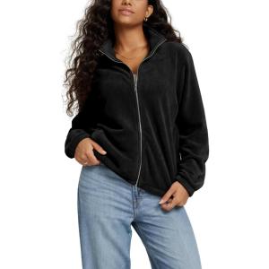 image:imageODODOS Womens Polar Fleece FullZip Jacket  Soft Warm Winter Essential Long Sleeve Outerwear with PocketsBlack