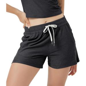 image:imageODODOS Womens RelaxedFit Shorts Ultra Soft odSTRATUM Tech Mid Rise Shorts with Pocket 35 InseamMoisture Wicking UPF 50Black Heather