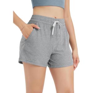 image:imageODODOS Womens RelaxedFit Shorts Ultra Soft odSTRATUM Tech Mid Rise Shorts with Pocket 35 InseamMoisture Wicking UPF 50Grey Heather