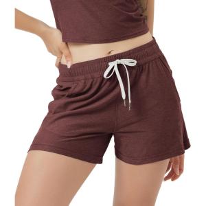 image:imageODODOS Womens RelaxedFit Shorts Ultra Soft odSTRATUM Tech Mid Rise Shorts with Pocket 35 InseamMoisture Wicking UPF 50Java Heather