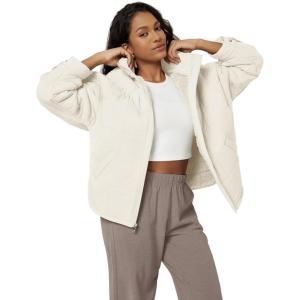 image:imageODODOS Womens Sherpa Lined Insulated Jacket Full Zip Split Hem Long Sleeve Coat Winter Warm Outerwear with PocketsIvory