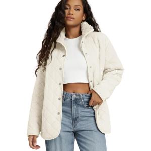 image:imageODODOS Womens Sherpa Lined Insulated Jacket Snap Front Long Sleeve Coat Winter Warm Outerwear with PocketsIvory