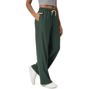 image:imageODODOS Womens Straight Leg Pants Ultra Soft odSTRATUM Tech Relaxed Casual Pajama Lounge Pants with Pockets272931 InseamAspen Heather