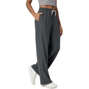 image:imageODODOS Womens Straight Leg Pants Ultra Soft odSTRATUM Tech Relaxed Casual Pajama Lounge Pants with Pockets272931 InseamCharcoal Heather