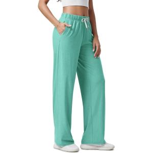image:imageODODOS Womens Straight Leg Pants Ultra Soft odSTRATUM Tech Relaxed Casual Pajama Lounge Pants with Pockets272931 InseamSea Heather