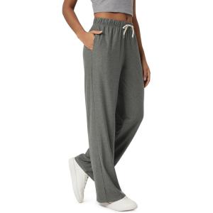 image:imageODODOS Womens Straight Leg Pants Ultra Soft odSTRATUM Tech Relaxed Casual Pajama Lounge Pants with Pockets272931 InseamSmoke Heather