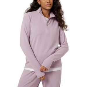 image:imageODODOS Womens Stretch Fleece HalfZip Sweatshirts  Ultra Soft Cozy Warm Long Sleeve Mock Neck Pullover TopsOrchid Tint