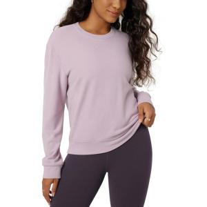 image:imageODODOS Womens Stretch Fleece Long Sleeve Sweatshirts  UltraSoft Cozy Warm Crewneck Pullover TopsOrchid Tint
