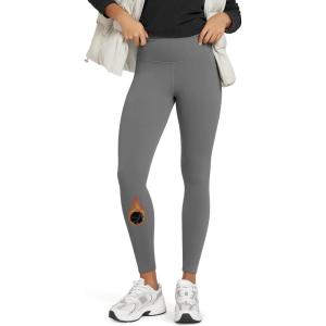 image:imageODODOS Womens Thermal Bonded Fleece Lined Leggings  Thick Warm Winter High Waisted Yoga Pants with Back Pocket  25  28Charcoal