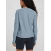 image:imageODODOS Womens Long Sleeve Crewneck Tee  UltraSoft odSTRATUM Tech Performance TShirts UPF 50 Daily Pullover TopsDusty Blue Heather