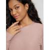 image:imageODODOS Womens Long Sleeve Crewneck Tee  UltraSoft odSTRATUM Tech Performance TShirts UPF 50 Daily Pullover TopsRose Pink Heather