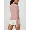 image:imageODODOS Womens Long Sleeve Performance TShirts  Ultra Soft odSTRATUM Tech Crew Neck Tee UPF 50 Essential Crop TopRose Pink Heather