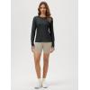image:imageODODOS Womens Long Sleeve TShirt  Ultra Soft odSTRATUM Tech Performance Top UPF 50 Breathable Crew Neck PulloverBlack Heather