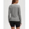 image:imageODODOS Womens Long Sleeve TShirt  Ultra Soft odSTRATUM Tech Performance Top UPF 50 Breathable Crew Neck PulloverGrey Heather