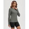 image:imageODODOS Womens Long Sleeve TShirt  Ultra Soft odSTRATUM Tech Performance Top UPF 50 Breathable Crew Neck PulloverSmoke Heather