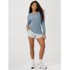 image:imageODODOS Womens Long Sleeve Tee  Ultra Soft odSTRATUM Tech Performance Top UPF 50 Crew Neck Oversized TShirtsDusty Blue Heather