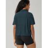 image:imageODODOS Womens Performance Short Sleeve Polo Shirts  Ultra Soft odSTRATUM Tech Tee UPF 50 Relaxed Crop TopNavy Heather