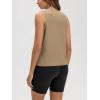 image:imageODODOS Womens Performance Tank Ultra Soft odSTRATUM Tech Sleeveless Tee Shirts High Crew Neck Pullover TopKhaki Heather