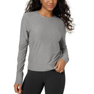 image:imageODODOS Womens Long Sleeve Crewneck Tee  UltraSoft odSTRATUM Tech Performance TShirts UPF 50 Daily Pullover TopsGrey Heather