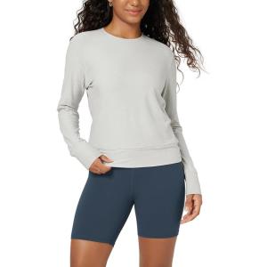 image:imageODODOS Womens Long Sleeve Crewneck Tee  UltraSoft odSTRATUM Tech Performance TShirts UPF 50 Daily Pullover TopsSalt Heather