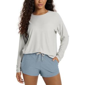 image:imageODODOS Womens Long Sleeve Tee  Ultra Soft odSTRATUM Tech Performance Top UPF 50 Crew Neck Oversized TShirtsSalt Heather